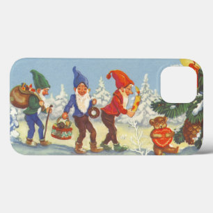 Case-Mate iPhone Case Noël vintage, elfes dans la forêt de neige hiver