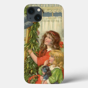 iPhone 13 Coque Noël Vintage, Enfants Victoriens Décoration