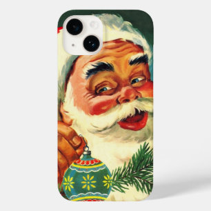 Coque Pour iPhone 14 Noël vintage Jolly Santa Claus