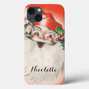 Case-Mate iPhone Case Noël vintage, joyeux Père Noël rétro des années 50