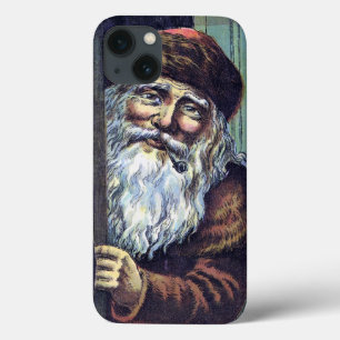 iPhone 13 Case Noël vintage, le Père Noël et son oeuvre