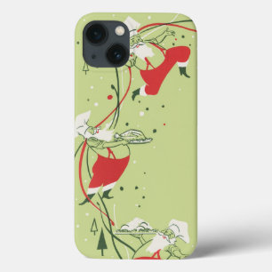 iPhone 13 Coque Noël vintage, Père Noël chef avec dîner