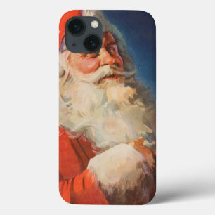 Coques Pour iPhone Noël vintage, Père Noël Liste des gentils et des m