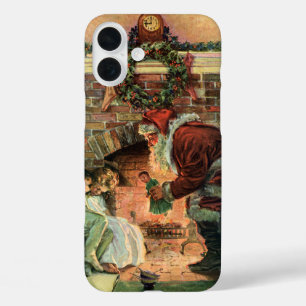 iPhone 16 Plus Case Noël Vintage, Père Noël Victorien Enfants