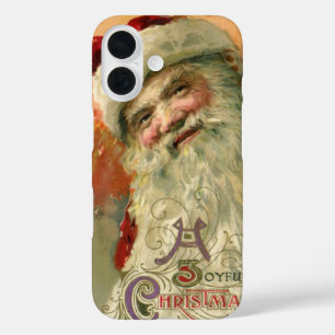 Coques iPhone 16 Noël Vintage, Portrait victorien du Père Noël