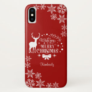 Case-Mate iPhone Case Noël Vous souhaite un joyeux monogramme NOËL