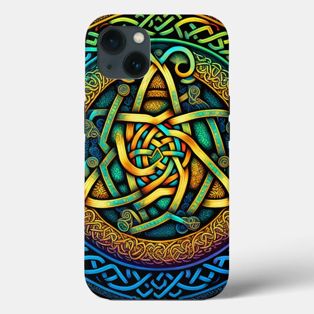 Coques Case-Mate iPhone Noeud celtique coloré (Verso)
