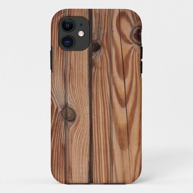 Coques Case-Mate iPhone Noeud en bois - texture en bois de grain (Dos)