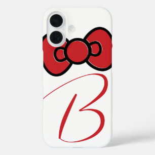 Coque Pour iPhone 16 Nœud Rouge Mignon Fantaisiste