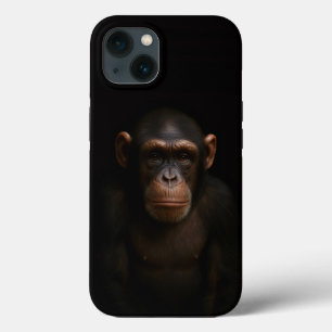 Case-Mate iPhone Case Noir 4 Luxe iPhone 13, Chimpanzé Serein
