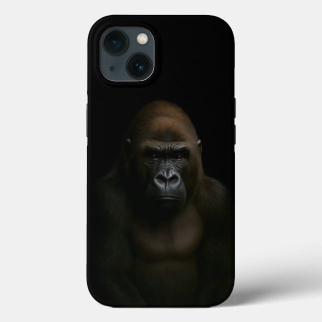 Coques Case-Mate iPhone Noir 4 Luxe iPhone 13, Gorille (Verso)