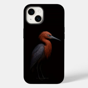 Coque Pour iPhone 14 Noir 4 Luxe iPhone 14 Mate, Aigrette roussâtre