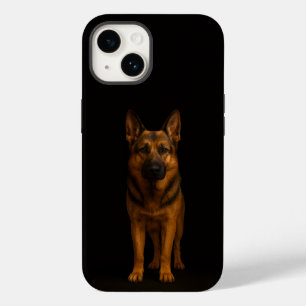 Coque Pour iPhone 14 Noir 4 Luxe iPhone 14 Mate, Berger Allemand