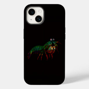 Coque Pour iPhone 14 Noir 4 Luxe iPhone 14 Mate, Crevette Mantis