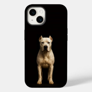 Coque Pour iPhone 14 Noir 4 Luxe iPhone 14 Mate, Dogo Argentino Audacie