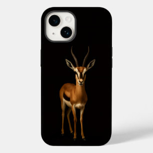 Coque Pour iPhone 14 Noir 4 Luxe iPhone 14 Mate, Gazella Élégante