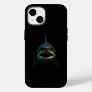 Coque Pour iPhone 14 Noir 4 Luxe iPhone 14 Mate, Grand Requin Blanc