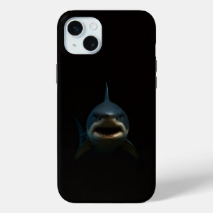 Coque iPhone 15 Mini Noir 4 Luxe iPhone 15 Plus, Grand Requin Blanc