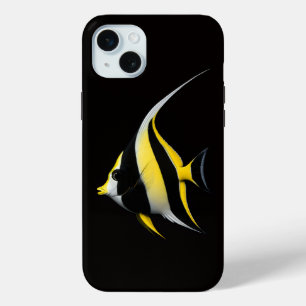 Coque iPhone 15 Mini Noir 4 Luxe iPhone 15 Plus, Poisson-ange royal