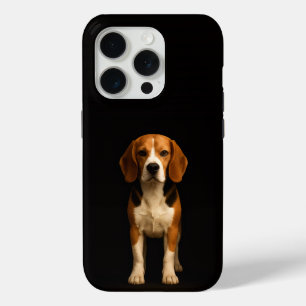 Coque iPhone 15 Pro Noir 4 Luxe iPhone 15 Pro Mate Kind Beagle