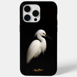 Coque iPhone 15 Pro Max Noir 4 Luxe iPhone 15 Pro Max, Aigrette neigeuse
