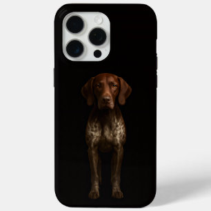 Coque iPhone 15 Pro Max Noir 4 Luxe iPhone 15 Pro Max, chien Braque allema