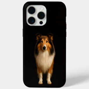 Coque iPhone 15 Pro Max Noir 4 Luxe iPhone 15 Pro Max, Chien Collie Loyal