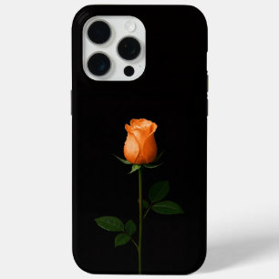Coque iPhone 15 Pro Max Noir 4 Luxe iPhone 15 Pro Max, Rose Orange Soleil