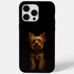 Coque iPhone 15 Pro Max Noir 4 Luxe iPhone 15 Pro Max, Yorkshire Terrier