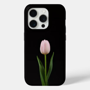 Coque iPhone 15 Pro Noir 4 Luxe iPhone 15 Pro Tulipe Rose Tendre
