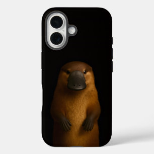 Coque Pour iPhone 16 Noir 4 Luxe iPhone 16 Mate, Élégant Ornithorynque