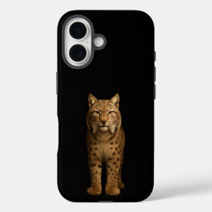 Coque Pour iPhone 16 Noir 4 Luxe iPhone 16 Mate, Lynx Silencieux
