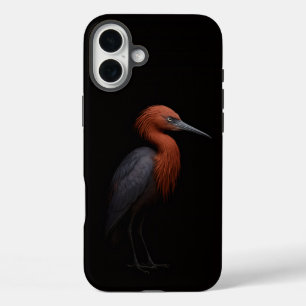 Coques iPhone 16 Plus Noir 4 Luxe iPhone 16 Plus, Aigrette rousse