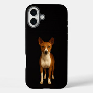 Coques iPhone 16 Plus Noir 4 Luxe iPhone 16 Plus, Chien Basenji Classeux