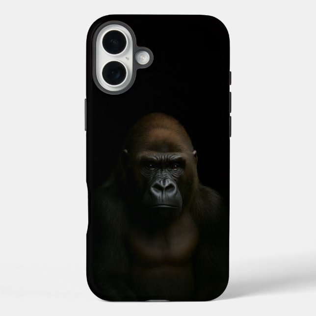 Coques Case-Mate iPhone Noir 4 Luxe iPhone 16 Plus, Gorille (Verso)