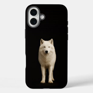 Coques iPhone 16 Plus Noir 4 Luxe iPhone 16 Plus, Loup Arctique Ivoire