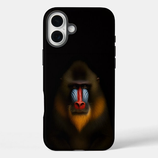Coques Case-Mate iPhone Noir 4 Luxe iPhone 16 Plus, Mandrill Singe (Verso)