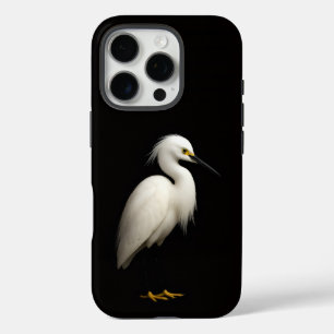 Coques iPhone 16 Pro Noir 4 Luxe iPhone 16 Pro, Aigrette neigeuse