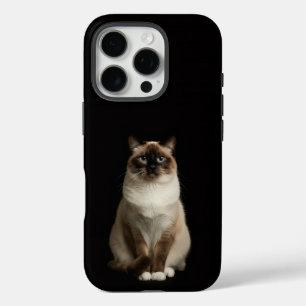 Coques iPhone 16 Pro Noir 4 Luxe iPhone 16 Pro, Chat Birman
