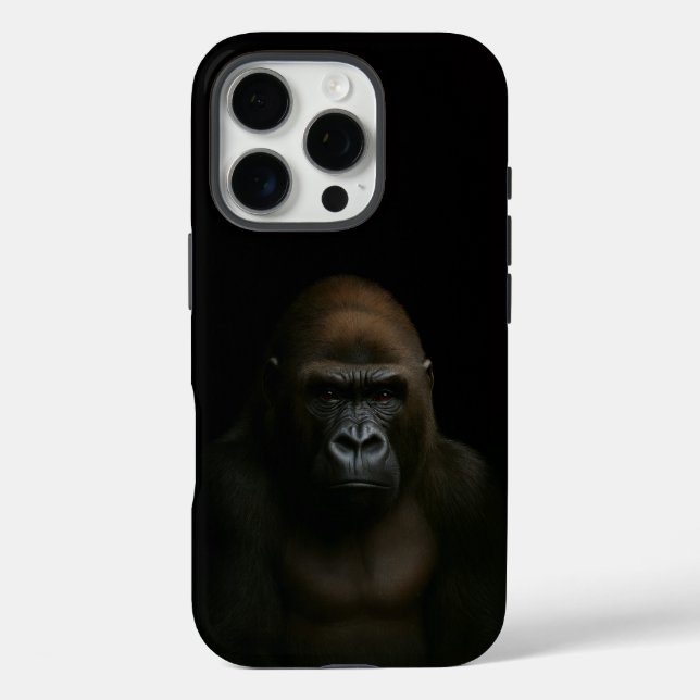 Coques Case-Mate iPhone Noir 4 Luxe iPhone 16 Pro, Gorille (Verso)