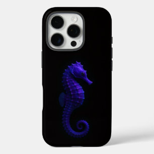 Coques iPhone 16 Pro Noir 4 Luxe iPhone 16 Pro, Hippocampe Violet