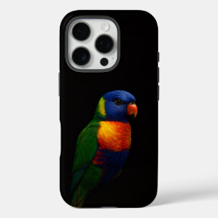 Coques iPhone 16 Pro Noir 4 Luxe iPhone 16 Pro, Loriquet Perroquet