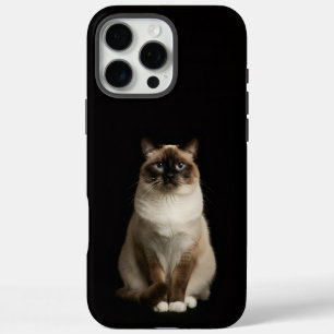 Coques iPhone 16 Pro Max Noir 4 Luxe iPhone 16 Pro Max, Chat Birman
