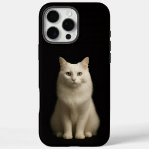 Coques iPhone 16 Pro Max Noir 4 Luxe iPhone 16 Pro Max, Chat Turc Angora