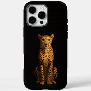 Coques iPhone 16 Pro Max Noir 4 Luxe iPhone 16 Pro Max, Guépard Élégant