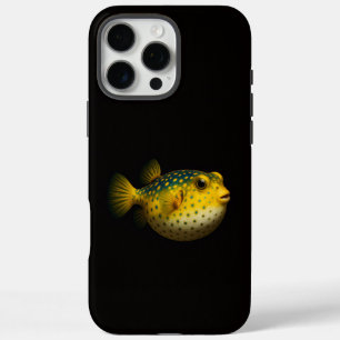 Coques iPhone 16 Pro Max Noir 4 Luxe iPhone 16 Pro Max, Poisson-lune jaune