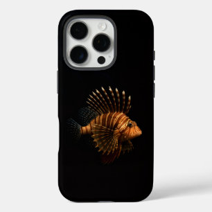 Coques iPhone 16 Pro Noir 4 Luxe iPhone 16 Pro, Poisson-lion rouge
