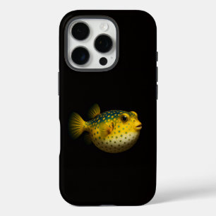 Coques iPhone 16 Pro Noir 4 Luxe iPhone 16 Pro, Poisson-lune jaune