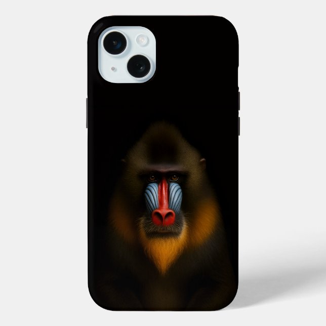 Coques Case-Mate iPhone Noir 4 Luxe, Mandrill Singe (Verso)