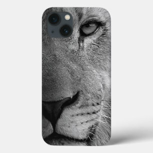 Coques Pour iPhone Noir Blanc Motivation Leadership Lion Portrait